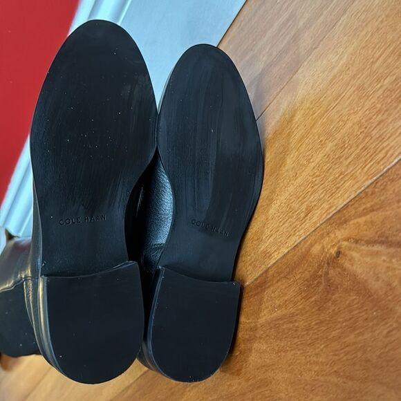 NWOT Cole Haan Dutchess Over The Knee Back Stretch Motorcycle Boots Black size 6 - Picture 8 of 13